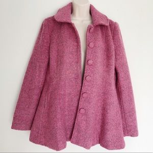 NWT Pink Wool Pea Coat